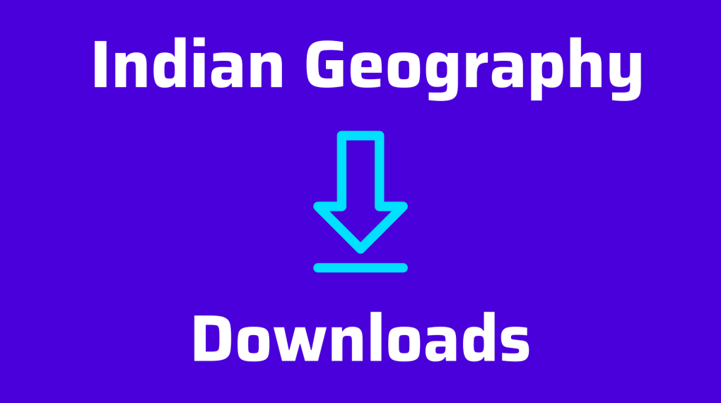 Indian Geography Notes PDF In Hindi