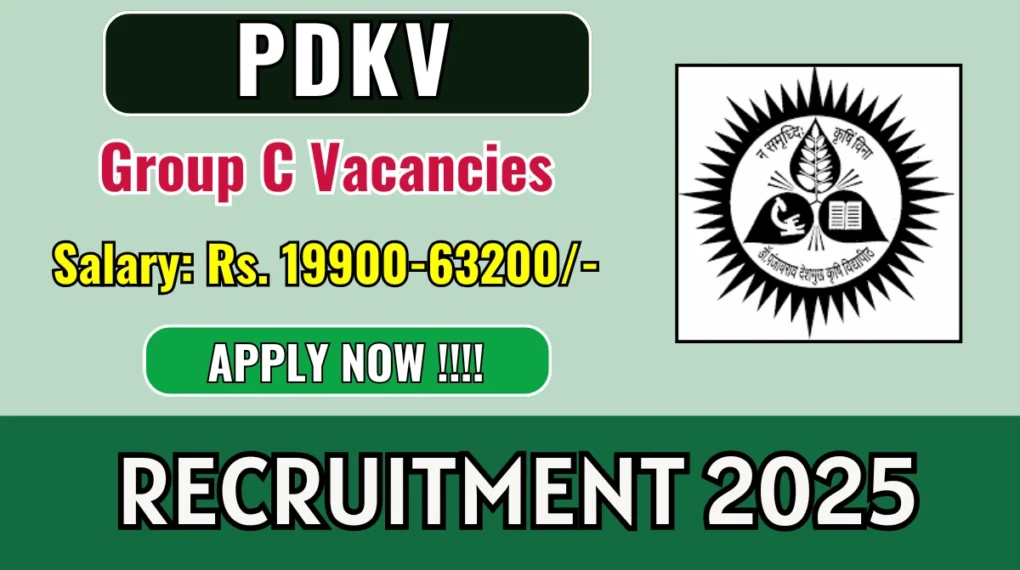पीडीकेवी समूह सी भर्ती 2025 – 80 पदों के लिए ऑनलाइन आवेदन करें